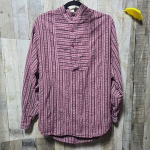 Wah Maker Popover Bib Front Western Shirt Mens M